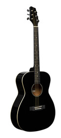 Auditorium guitar with basswood top, black