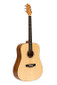 Acoustic dreadnought guitar, spruce, natural finish