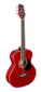 4/4 red auditorium acoustic guitar with basswood top