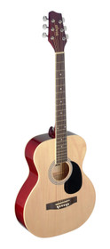 4/4 natural-coloured auditorium acoustic guitar with basswood top