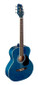 4/4 blue auditorium acoustic guitar with basswood top