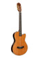 4/4 cutaway electric classical guitar with solid body, natural colour