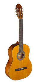 4/4 natural-coloured classical guitar with linden top
