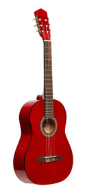 4/4 classical guitar with linden top, red