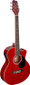 Red auditorium cutaway acoustic-electric guitar with basswood top