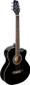 Black Auditorium cutaway acoustic-electric guitar with basswood top