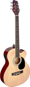 Auditorium cutaway acoustic-electric guitar with basswood top