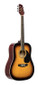 Sunburst dreadnought acoustic guitar with basswood top