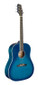 Slope Shoulder dreadnought guitar, transparent blue