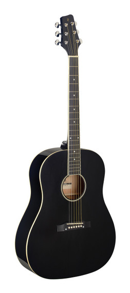 Slope Shoulder dreadnought guitar, black, left-handed model