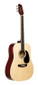 Natural dreadnought acoustic guitar with basswood top