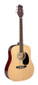 3/4 natural dreadnought acoustic guitar with basswood top