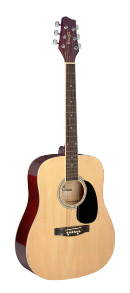 1/2 natural dreadnought acoustic guitar with basswood top
