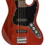 Stagg Fiesta Red Standard J-style Electric Bass Guitar With Roasted Maple Neck - view 4
