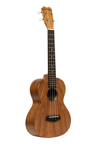 Traditional tenor ukulele with flamed acacia top