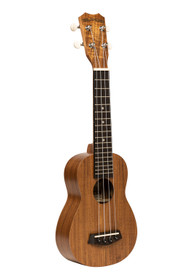 Traditional soprano ukulele with flamed acacia top
