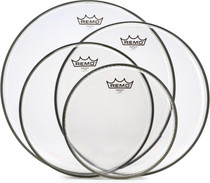 Remo Clear Emperor Tom Drum Head Pack For Balanced Warm Tone (10" 12" 14" 16")