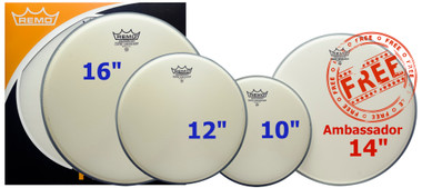Pro Pack (10", 12", 16" Ambassador coated + free 14" Ambassador coated)