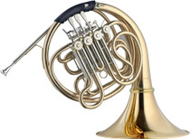 F/Bb Double Horn, 4 rotary valves, body in gold brass
