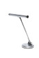 Chrome battery-powered or mains-operated LED piano or desk lamp