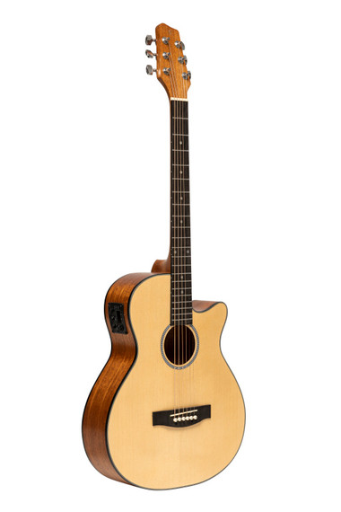 ElElectro-acoustic auditorium guitar with cutaway