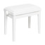 STAGG Matt White Piano Bench With White Velvet Top PB06 - view 2