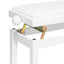 STAGG Matt White Piano Bench With White Velvet Top PB06 - view 3