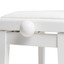 STAGG Matt White Piano Bench With White Velvet Top PB06 - view 4