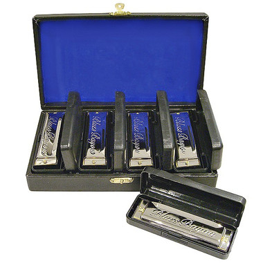 Blues Bayou 5 Piece Harmonica Set w Case In keys of A-C-D-E-G- BBH-5 pack