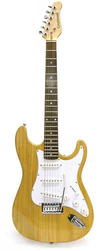 Crestwood Full Size Strat Style Electric Guitar Natural