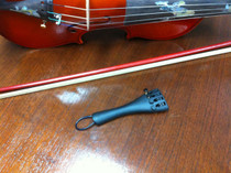 Violin Tailpiece 4 Fine Tuners and Tailgut Gloss Black Steel Fits 4/4 Tail piece