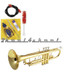 Gold Bb TRUMPET +case+WARRANTY+YAMAHA Care kit