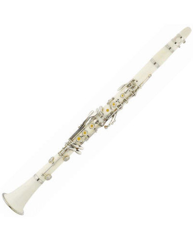 Rossetti White Student Bb Soprano Clarinet with Case and accessories