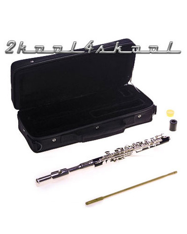 Rossetti Piccolo C Flute Ebonite Silver Plated NEW+Case