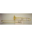 2-tone Slide Trombone Bb NEW+Case+WRNTY gold+nickel NR - view 2