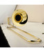 2-tone Slide Trombone Bb NEW+Case+WRNTY gold+nickel NR - view 4