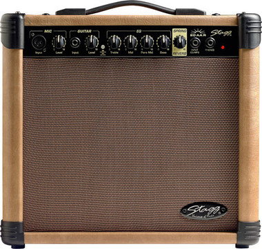 STAGG 20W Acoustic Guitar Amplifier With Spring Reverb Plus 1x6.5" Speaker