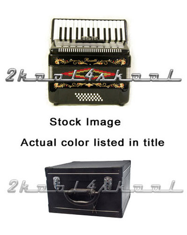 Rossetti Gold 32 Bass Piano Accordion 3 Switch Free Case