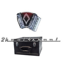 Rossetti Gray 32 Bass Piano Accordion 3 Switch Free Case