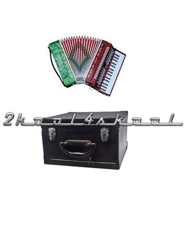 Red White Green 32 Bass Piano Accordion 3 Switch Free Case