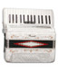 Rossetti White 32 Bass Piano Accordion 3 Switch Free Case