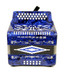 Diatonic Button Accordion 3 ROW Blue acordion key ADG - view 6
