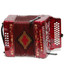 Rossetti Diatonic Button Accordion 3 ROW Red acordion 31 treble 12 bass ADG LA - view 8