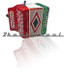 Diatonic Button Accordion 3 ROW Red/White/Green mexican 31 treble 12 bass ADG LA