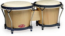 STAGG Natural Finish 6"-7" Traditional Wooden Bongo Set With Tuning Lugs