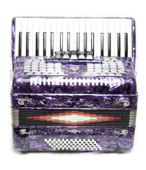 Rossetti Purple 60 Bass 5 Switch Piano Accordion Free Case