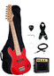 Red 30" Kid's Electric Guitar Pack INCLUDES: 3 Watt Amp, Gig Bag, Strap, Cable, Pick and Replacement String