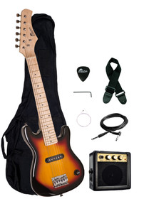 Sunburst 30" Kid's Electric Guitar Pack INCLUDES: 3 Watt Amp, Gig Bag, Strap, Cable, Pick and Replacement String