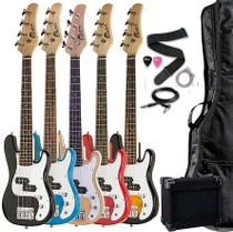 Black Raptor EB38 Junios Electric Bass Set INCLUDES: 5 Watt Amp, Gig Bag, Strap, Cable and Pick