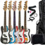 Black Raptor EB38 Junios Electric Bass Set INCLUDES: 5 Watt Amp, Gig Bag, Strap, Cable and Pick